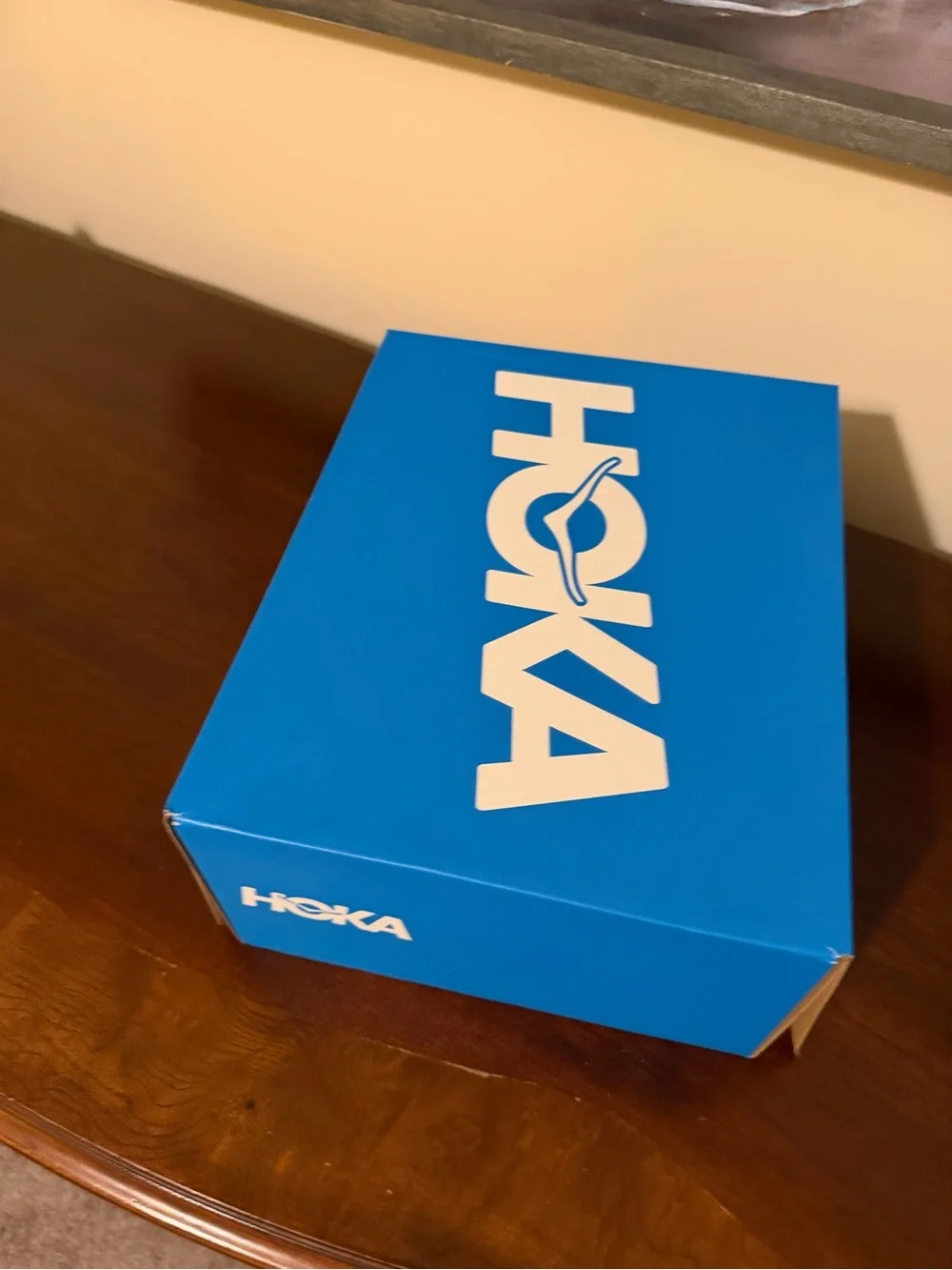 Hoka Bright Blue Shoe Storage Box with White Logo
